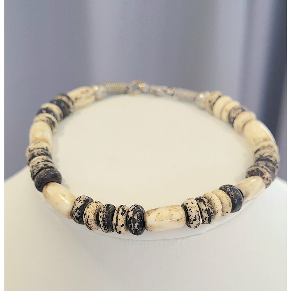Boho Chic Bone Stone Bracelet Tribal Natural Surfer Vibe Unisex